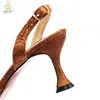 Sandales QSGFC Mode Brillant Plein Diamant Décoration Au Nigeria Élégant Orange Couleur Dames Chaussures et Sac Pour La Fête De Mariage 230630