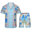 بدلة رياضية للرجال والنساء والرجال مجموعة قصيرة T Shrt Hawaii Beach Suit Hip Hop قميص شورت بدلة للزوجين