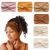 Fashion Women Yoga Headbands Head Wrap Hair Band Elastic Wide Cross Turban Stretchy Girl Ladies Gym Sport Simple Plain Solid Color Wist Knotted Hair Accessories Z011