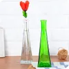 Vases Color Clear Mini Glass Vase Flower Bottle Ornaments Arrange Home Decoration 230701