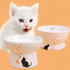 Burners Lovely Pet Feeder Bowl Cartoon Shape Highfoot Single Mouth Skidproof Ceramic Dog Cat Food Bowl Pet Products Drinking Bowl