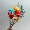 Gedroogde bloemen Grasbladeren Liefhebber Natural Lotus Pine Cones Cotton Daisy Handmake Flower Bouquets Wedding Home Decoratie