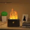 에센셜 오일 디퓨저 불꽃 아로마 디퓨저 가습기 초음파 쿨 미스트 메이커 Fogger Led 오일 램프 Difusor 230701