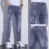 Jeans pour hommes designer 2023 Fashion Brand New Élastique Pieds Slim Fit Printemps / Été Mince À La Mode Jeunesse Pantalon Lâche UHPJ