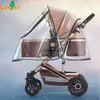 Capa de chuva universal para carrinho de bebê à prova d'água Acessórios para carrinho de bebê Transparente Protetor contra poeira do vento Zíper aberto para carrinhos Capa de chuva L230625