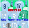 HAALAND SOCCER JERSEYS MANS VILLES Kits GREALISH ALVAREZ BERNARDO MAHREZ Erling 23 24 MANCHESTERS Jersey DE BRUYNE FODEN maillot de football enfants kit ensembles uniforme 3XL