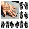 Tillfälliga tatueringar tatuering klistermärke 12st handen henna stencil mallar indiska arabiska självhäftande tillfälliga tatueringstillbehör kit hand kropp målar 230701