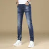 Jeans da uomo Designer designer Primavera Nuovo distintivo Marchio di moda europeo Pantaloni slim fit Pantaloni elastici WGBG 0OAI