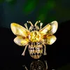 Pins Brooches Korean Fashion Cute Little Bee Cubic Zircon Brooches Elegant Enamel Animal Pin for Women Lovely Clothing Pins Accessori Jewelry 230630