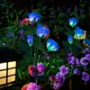 Simulering av färgglada Solar Rose Lights Landscape Garden Garden Lawn Decorative Lights