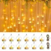 Candle Holders 6 12Pcs Mini Hanging Glass Tealight Globe Holder with LED for Wedding Party Tree Decoration 230701