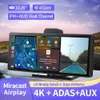 DVRS 1026 "4KダッシュカムADASワイヤレスカープレイAndroid Auto Car DVR 5G WiFi GPS Navigation Learview Camera Dashboard Video RecorderHKD230701