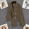 Kadın Takım Elbise Blazer Lucyever Bahar Moda Kadın Blazer Kore Tarzı Ofis Kırpılmış Blazer Kadın Tüm Maç Sokak Uzun Kollu Ceket 230630