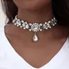 Choker Chokers Luxe Multi Couches Cristal Collier Or Argenté Grand Bavoir Grand Collier Déclaration Boho Ethnique D'été BijouxChokers