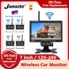 Car dvr Jansite 7 Inch Wireless Rear View Monitor Vehicle Reversing Camera for Truck RV Bus Reverse Image 12V24VHKD230701