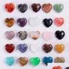 Stone 25mm Love Hearts Natural Crystal Craft Seven Color Turquoise Rose Quartz Naked Stones Hjärtprydnader Handhandtag Pieces Drop Dhcqi