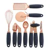 Overige Keuken Eetbar 4-7PCS Rose Gold Knoflookpers Pizzasnijder Keuken Gadget Set Blikopener Aardappel Koken High-End Keukengerei Keuken Accessoires 230630