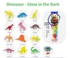 Science Discovery 13pcs lot Mini Dinosaur Model Children's Educational Toys Cute Luminous Simulation Animal Small Figures for Boy Gifts Kids 230630