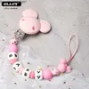 Pacifier Holders Clips# Pacifier Holders Clips# Baby Silicone Clips Chain Beads Teether Toys Dummy Holder Customized Name Russian English Birth Gift 230217 Z230701