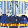 Långärmad retro fotbollströjor Maradona Caniggia fotbollsskjorta Batistuta Riquelme Ortega Crespo Argentina Simeone Zanetti 1986 86 2014 14