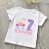 Set di abbigliamento Il mio 29 ° compleanno Numuber TShirt Kawaii Unicorno Ciglia Love Cartoon Abbigliamento per bambini Maglietta per ragazze Maglietta a maniche corte 230630