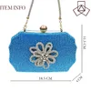 Sandaler QSGFC Elegant Design Party Dam Skor och väska Set Diamond Butterfly i himmelsblå färg 230630