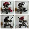 Luxueux bébé concepteur poussette en gros 3 en 1 portable voyage landau pliant cadre en aluminium haute voiture de paysage pour bébé nouveau-né