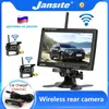 Car dvr Jansite 7 inch Wireless Truck For Trucks Bus RV Trailer Excavator Monitor Reverse Image Rear View Camera 12V24VHKD230701