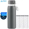 Purificateurs Althy Ph + alcalin Mineral filtre bouteille d'eau vide isolée en acier inoxydable maintient le gymnase sportif de pichet froid extérieur portable