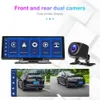 Wideorejestrator samochodowy Podofo 9 "Monitor lustrzany nagrywanie wideo HD Carplay Android Auto połączenie bezprzewodowe DVR Dashboard dla nissana ToyotaHKD230701
