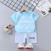 Clothing Sets Children's Summer Short Sleeved Suit Boys Girls Set Infant Baby Casual Short Sleeved Shorts Two Piece 230630