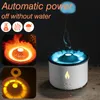 Eteriska oljor Diffusorer Flame Air Foidifier Volkanisk aromdiffusor Electric Aromatherapy Purifier med Lava Smoke Ring Housion Mist Maker Machine 230701