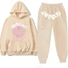 Sweats à capuche pour femmes Sweat-shirts Automne Hiver Costume de sport Pull Pantalon décontracté Sweat à capuche rose Sweat-shirt en coton mélangé