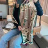 Designer Luxury H Home scarves for sale 2023 New Scarf Versatile Horse Pulling Car Thick Imitation Cashmere Brushed Long Shawl High end