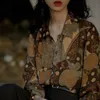 Women's Blouses Shirts QWEEK Vintage Streetwear Harajuku Oversized Elegant Tops Long Sleeve Korean Style Chic Cool Retro Clothes 230630