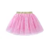 Ragazze Tutu Gonne Stelle Glitter Tulle Pettiskirt Paillettes Baby Dance Balletto Stage Gonne Mesh Garza Party Minigonna Dancewear Costume Dressup Gonne fantasia