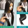 Syntetyczne peruki Rosabeauty 30 40 cali 13x6 prosta koronkowa peruka przednia Brazylijska ludzkie włosy 4x4 13x4 Przezroczyste zamknięcie dla kobiet 250% 230630