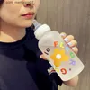 哺乳瓶＃かわいい漫画プラスチックウォーターボトルおしゃぶりストローカップ大人の子供に適し