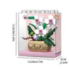 Bloki bloków kwiatowych Zabawki z osłoną kurzu słonecznika Rose Tulip Perfume Fairy Flower Model Dekoracja Dekoracja dorosła romantyczna prezent R230701