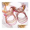 Браслеты с подвесками 52 цвета ручной работы плетеная плетеная веревка браслет дружбы пляж богемный полиэфирная нить переплетение струна для женщин мужчин Dhjdy