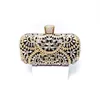 Kvällspåsar Diamond Evening Clutch Bag For Women Wedding Golden Clutch Purse Chain Shoulder Bag Liten Party Handväska med metallhandtag 230630