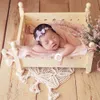 Keepsakes MacRame Jute Burlap filt Born Pography Prop Twine Layering Sticked Posing Lay Baby FotoShooting Rug 230701