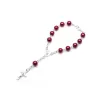 Vintage Pearl Rosary Cross Armband 10 Styles Katolska religiösa smycken 8mm bönpärlor armband Bangle Wedding Present