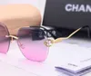 52% rabatt på grossist av solglasögon 21 nya Xiaoxiang kvinnors modetrend metall färgglada solglasögon personliga gränslösa glasögon 2262