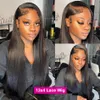 Synthetic Wigs Straight Lace Front Hd Wig 13x6 Human Hair For Black Women Pre Plucked Brazilian 32 30 Inch 13x4 Frontal 230630