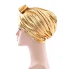 Nigeria Headtie Afrikanische Kappe Glänzenden Plissee Frauen Turban Muslimischen Kopf Wrap Motorhaube Indische Hüte Hijab Kopfbedeckung Beanie Turbante Mujer