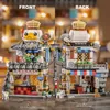 Blocchi Mini Negozio di alimentari in stile cinese Negozio Street View Building Blocks Hong Kong Snack bar Assemblare Giocattoli Regalo per bambini Ragazza R230701