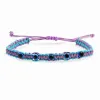 Handgemaakte Kleurrijke Kralen Armband Turkije Blauw Boze oog Bedelarmband Voor Vrouwen Gevlochten String Touw Fatima Kralen Ketting