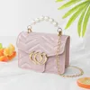 Handbags Fashion Kids Mini Candy Color Handle Messenger Bag Women PU Leather Elegant Love Heart Small Shoulder Crossbody Handbag Women 230701