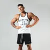 Men's Tank Tops Summer Fitness Basketball Training Running Vest Gym Trend Pure Cotton Breathable Sleeveless Sports Brand White 230630